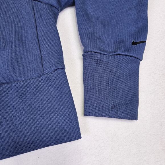 Nike Embossed Spellout Sweatshirt Womens S Blue Lux Fleece CV7248-469 Athleisure - Picture 6 of 12
